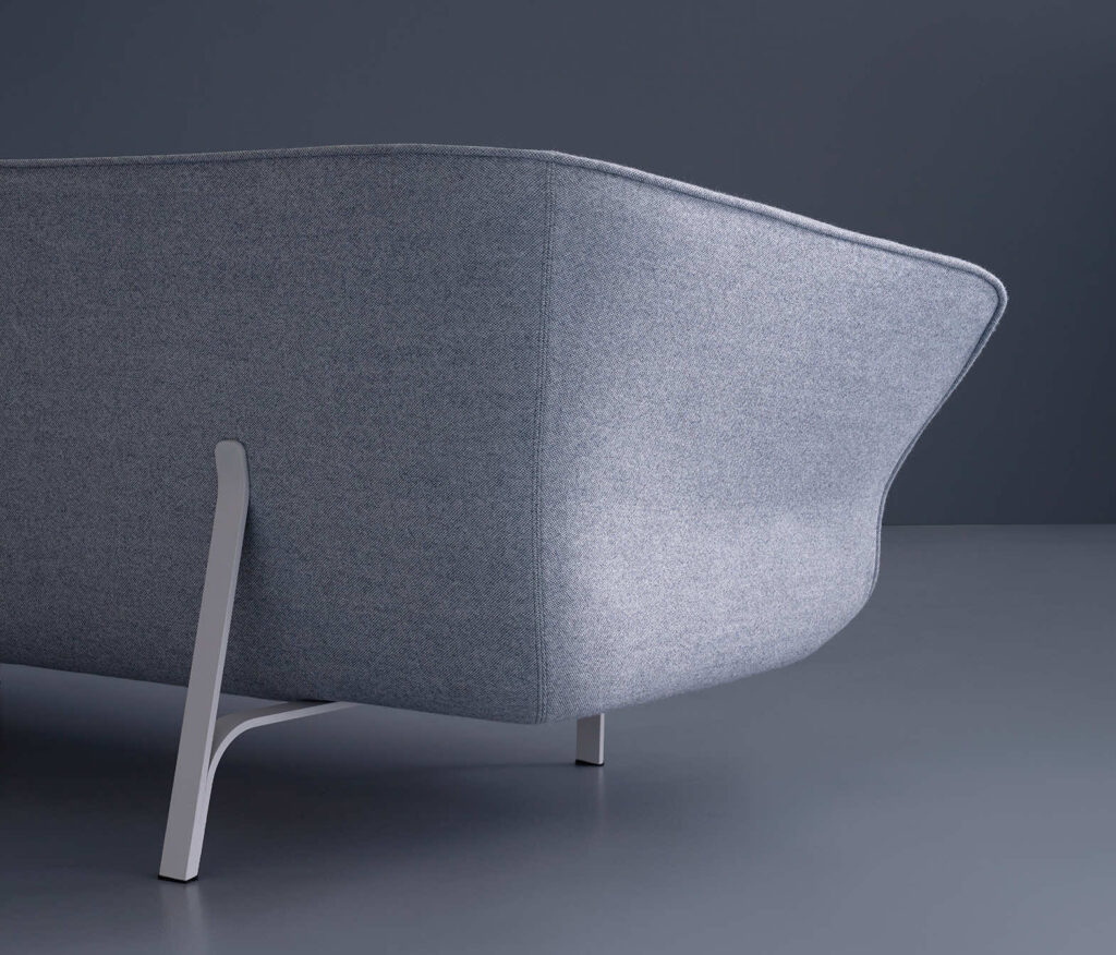 Cape rear view in gray