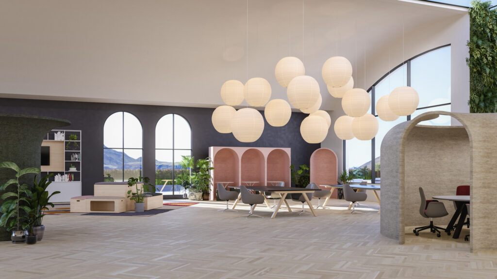 Arcadia shelter and booth style open privacy pods