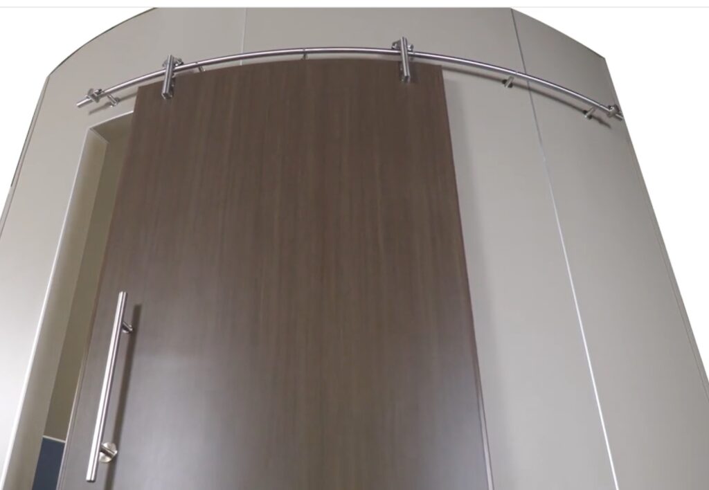 Acrovyn door in brown
