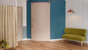 At NeoCon 2023: Construction Specialties Curved Doors