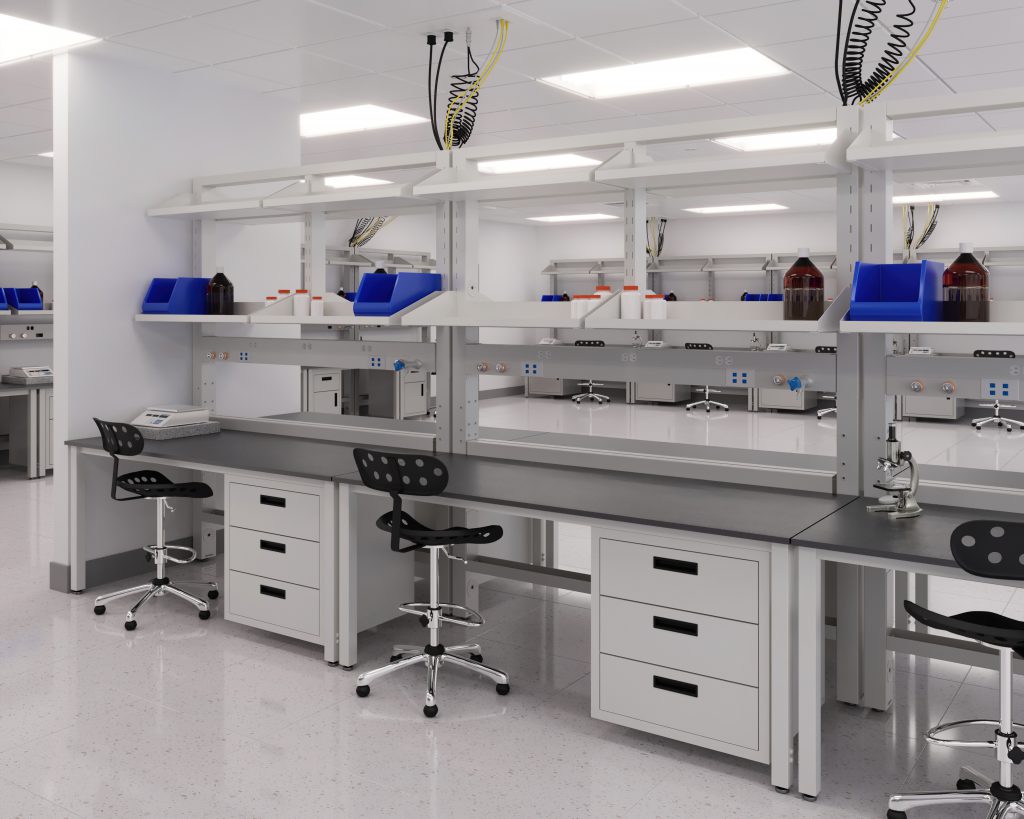 Workstations in science lab