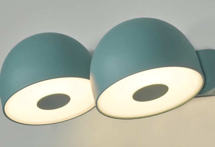 B.lux Bowee sconce in green with dual shades