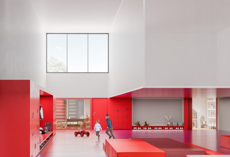 Durasein Brilliant collection red platforms in school