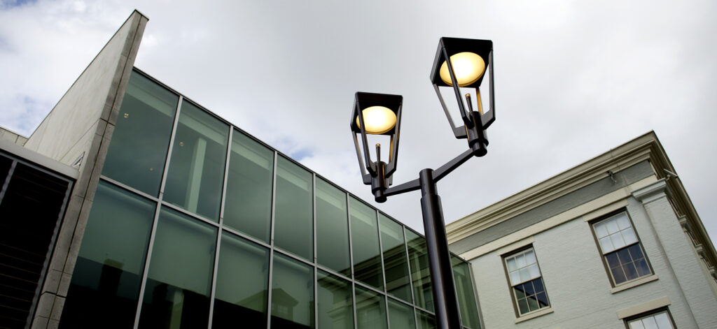Outdoor Play with Ashbery Area Light by Landscape Forms Outdoor Play with Ashbery Area Light by Landscape Forms