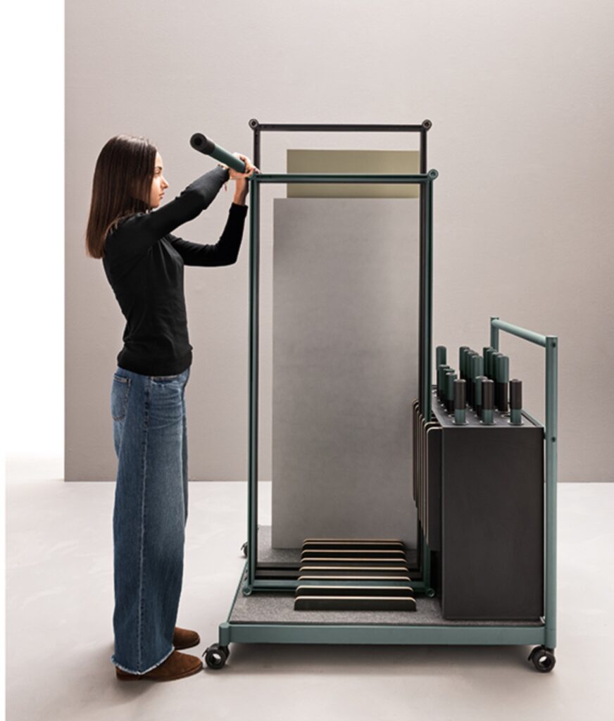 woman assembling Fluido