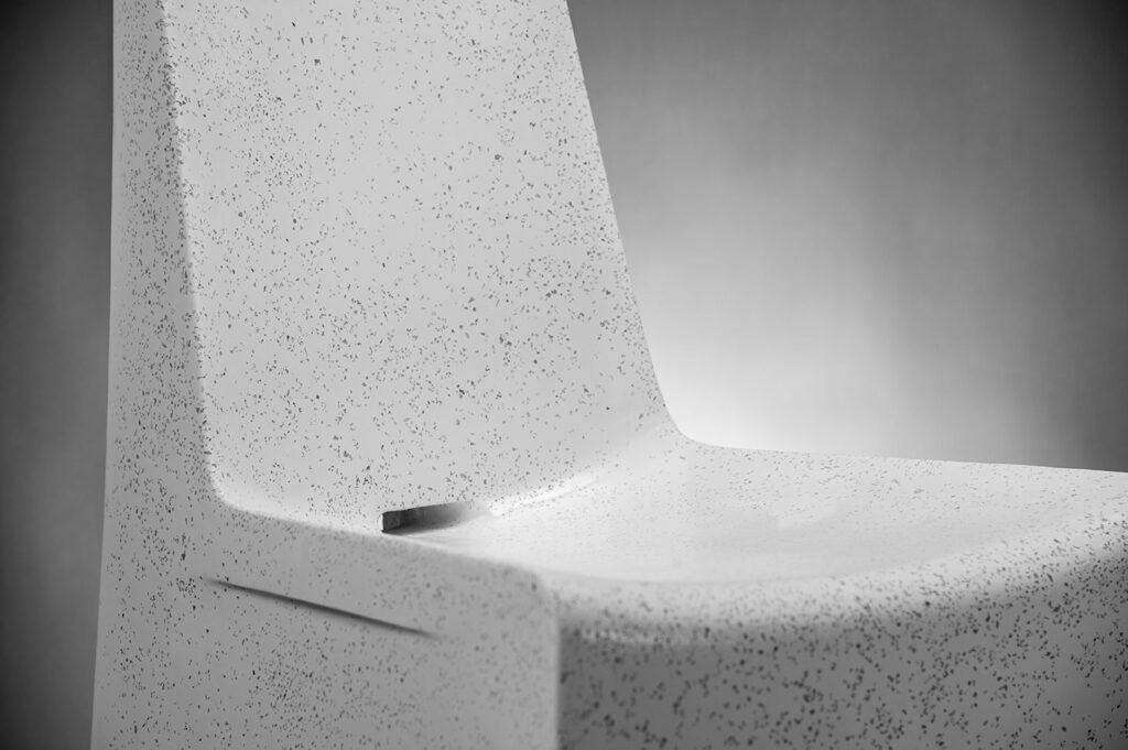 chair front view with water channel visible
