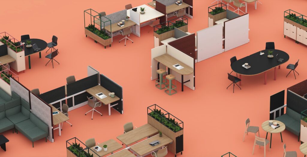 Gradient on peach colored floor