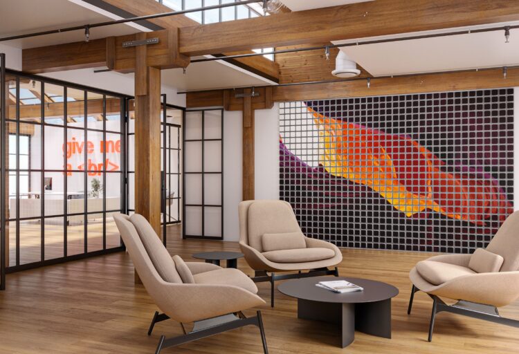 acoustical panel with flame motif
