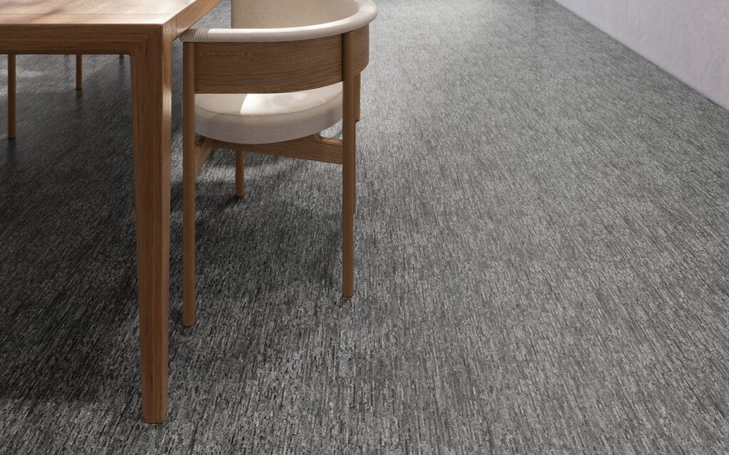 LVT on floor of workspace 