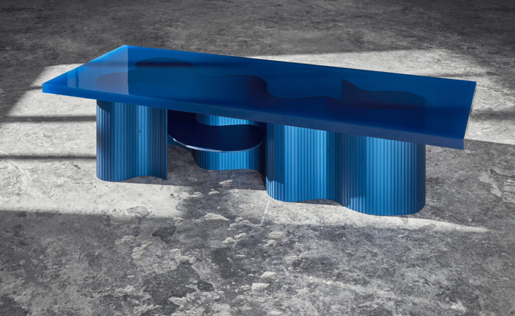 Spine Table Blue Spine Table Blue