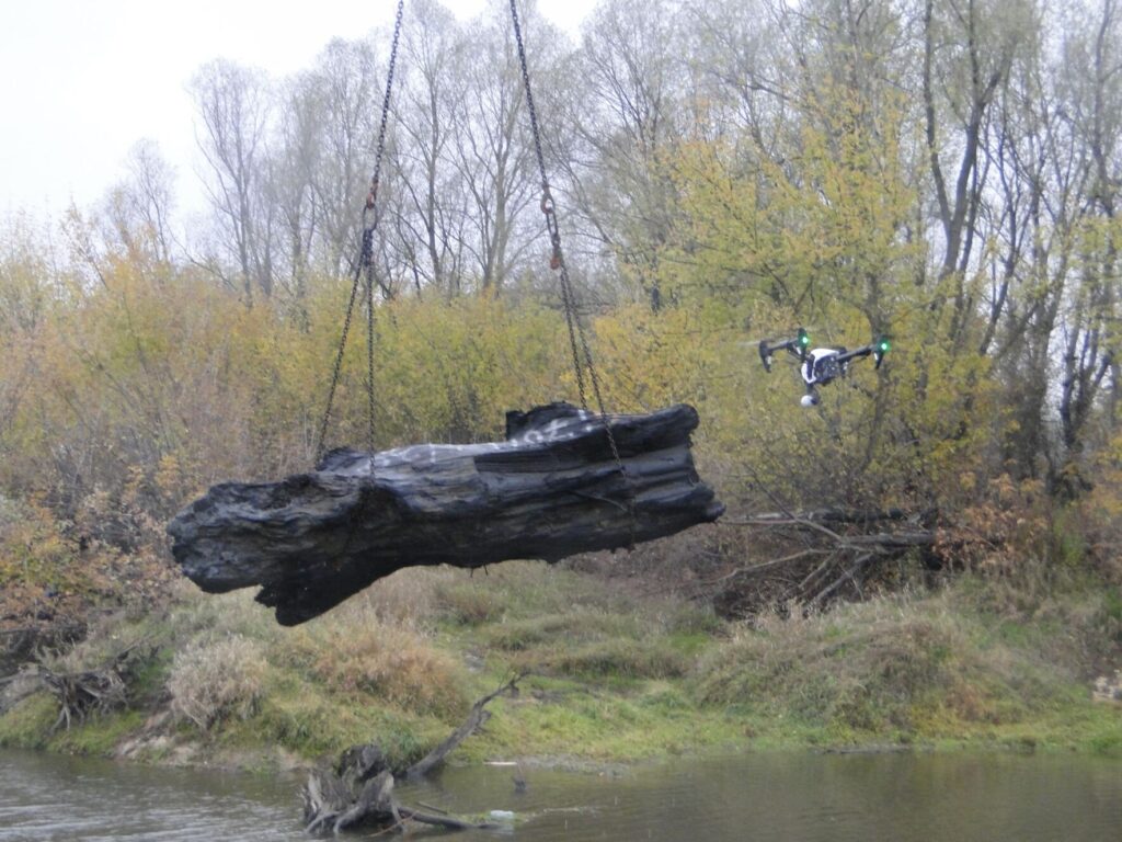 Another image of Bog Oak extraction with drone