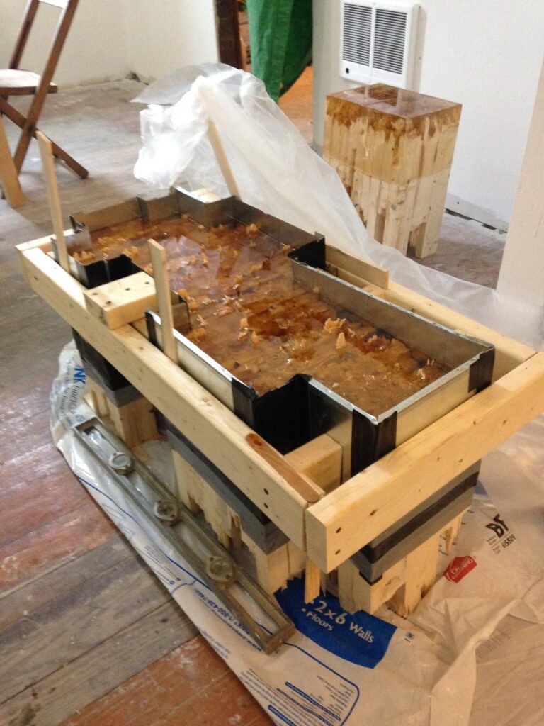 Broken Wood process with wood form