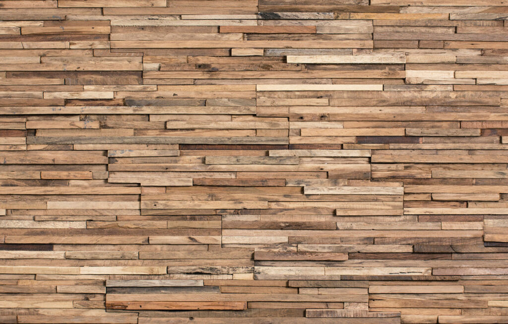 Parker collection detail horizontally oriented wood slats with thin profiles