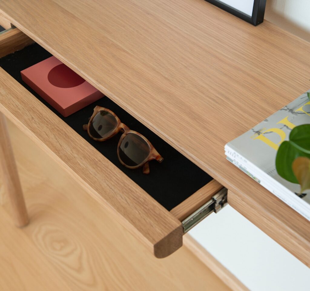Drawer detail with glasses inside