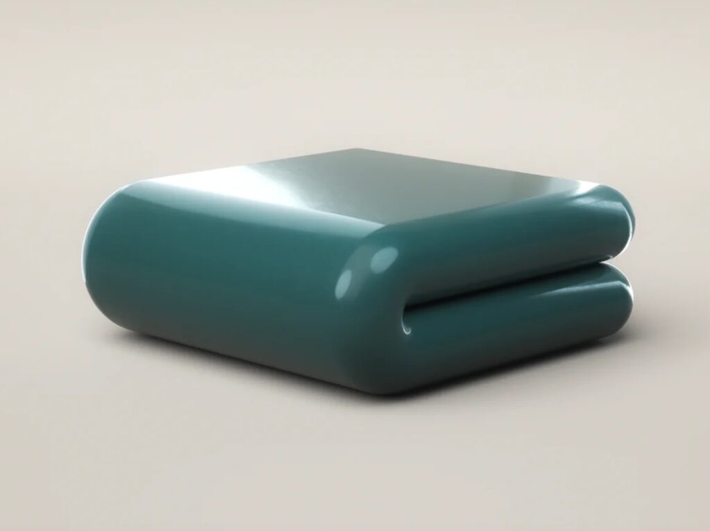 In shiny lacquer
