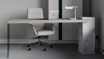 Mixed Materials Home Office Desk