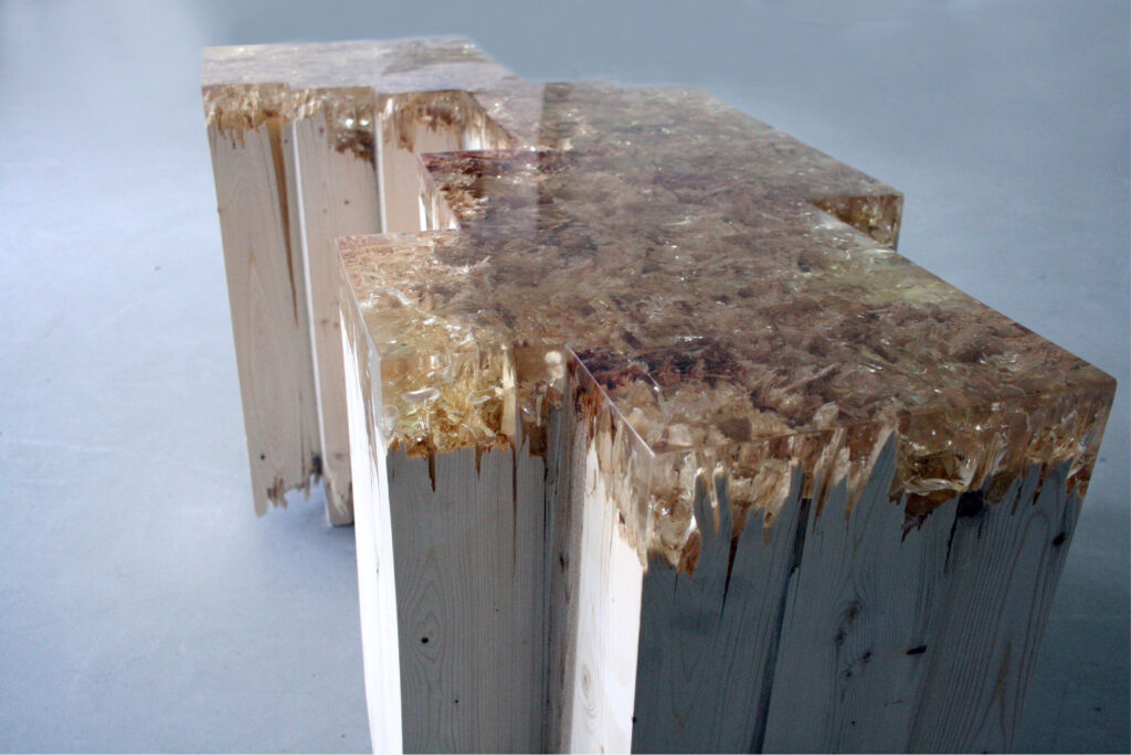 Broken Wood detail of top