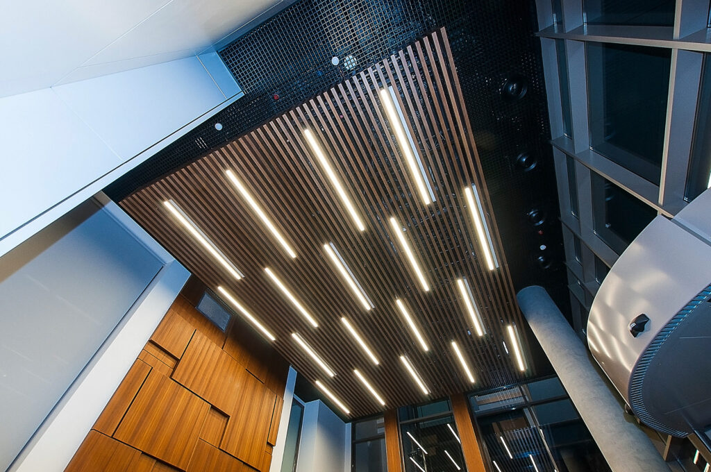 wood slat light fixture