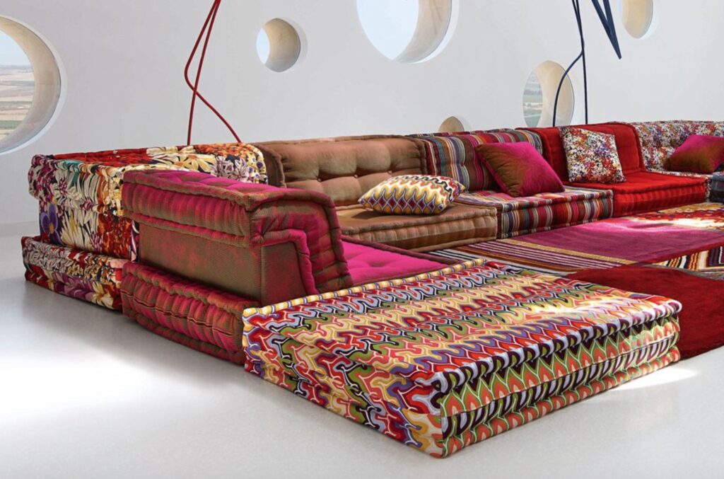Mah Jong Missoni textiles varied solis, wavy lines, shimmery fabrics