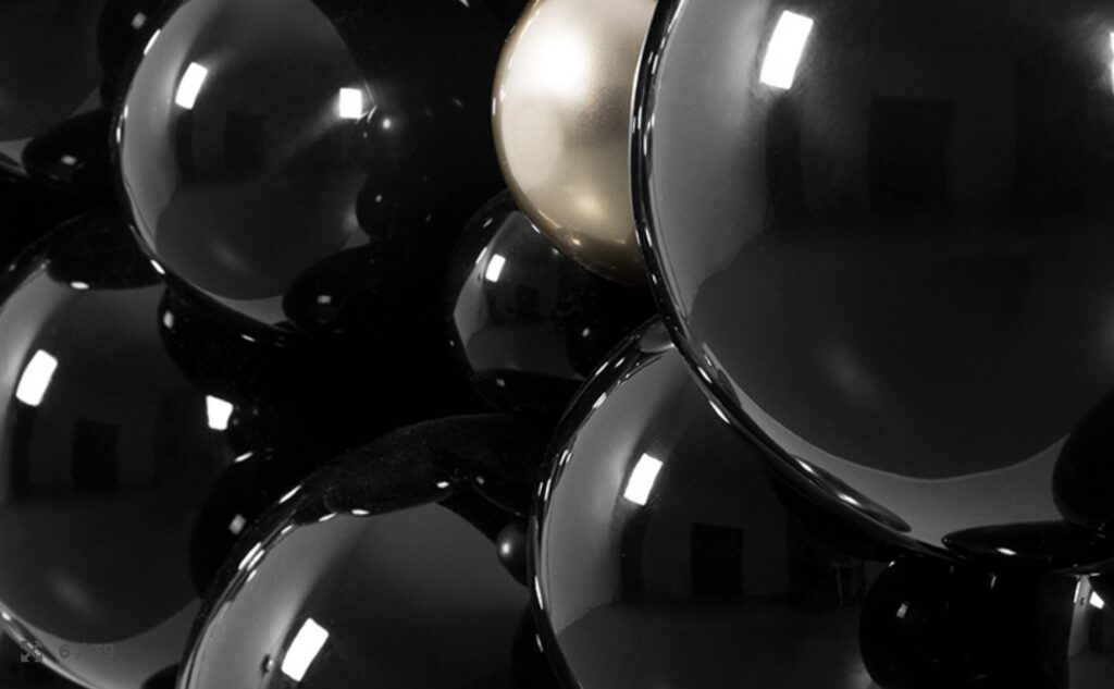 Detail of glossy bubbles