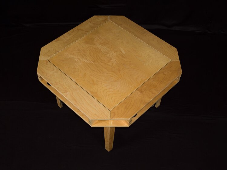 Budd table in natural view from above