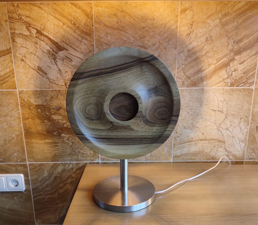 Millstone lamp front view