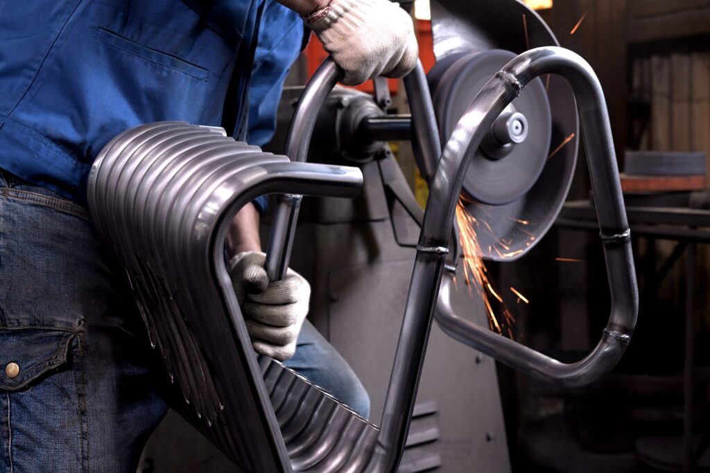 Development process welding and filing metal