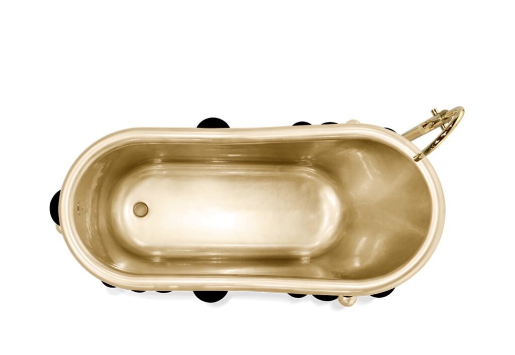 View from above of tub interior