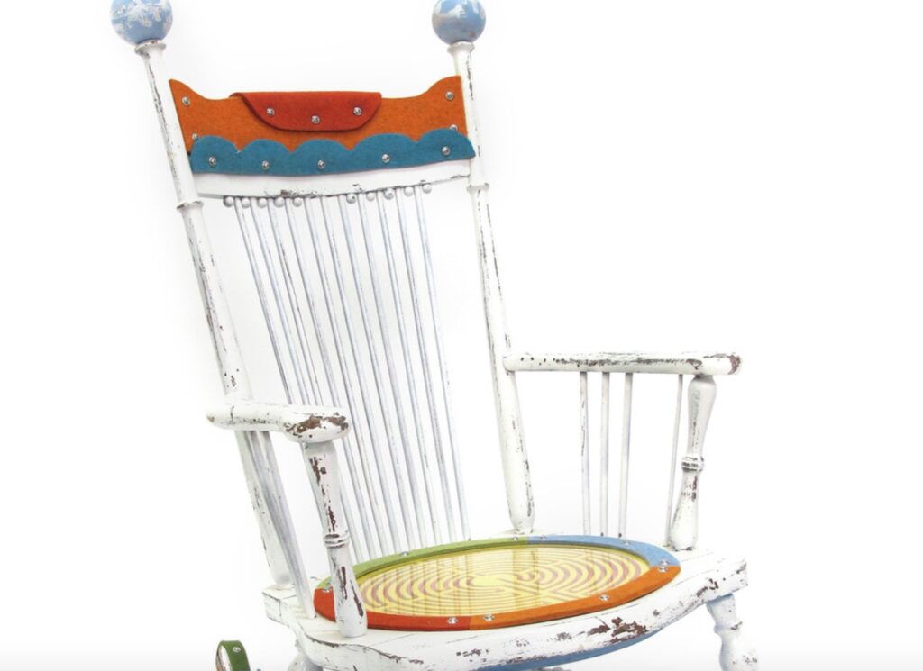 Top of half of Labyrinth Rocker on white background