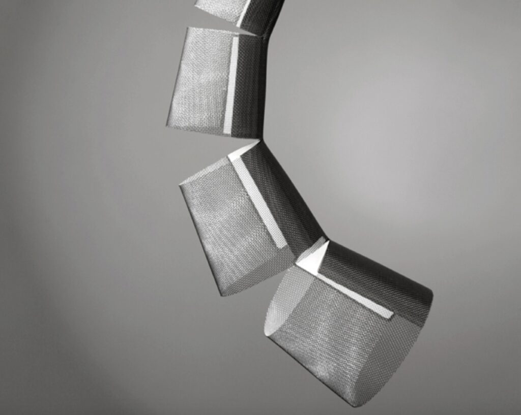 detail of stainless steel mesh light