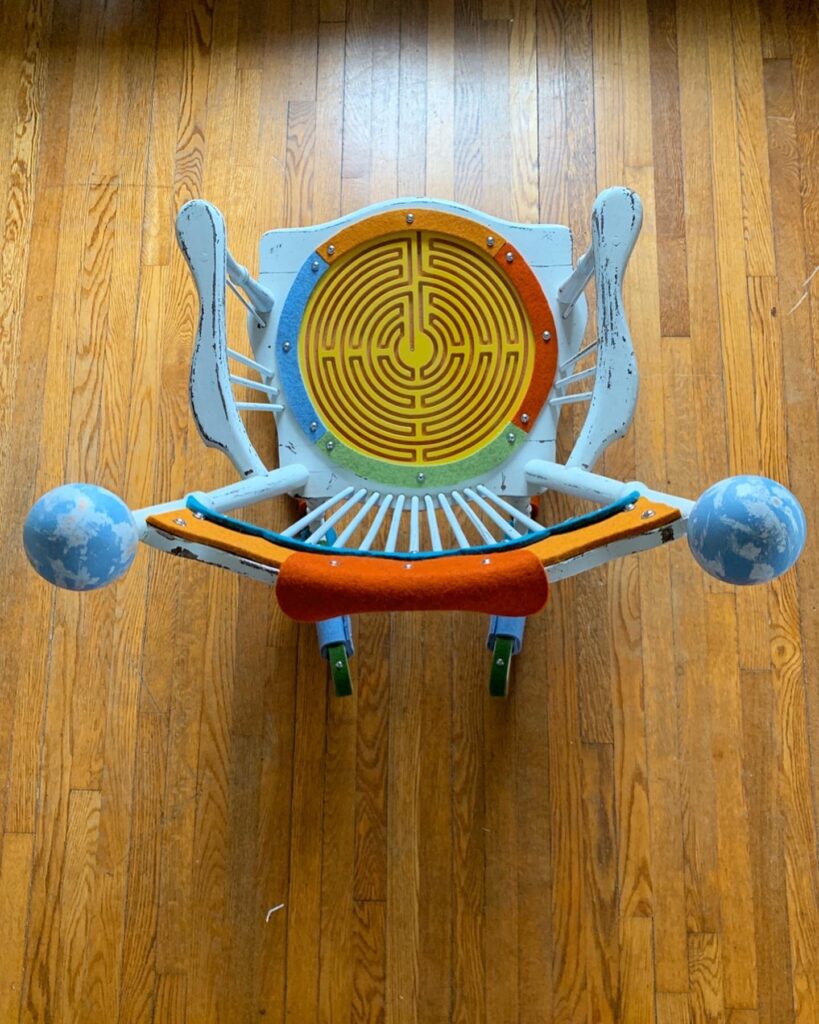 View from above showing labyrinth design