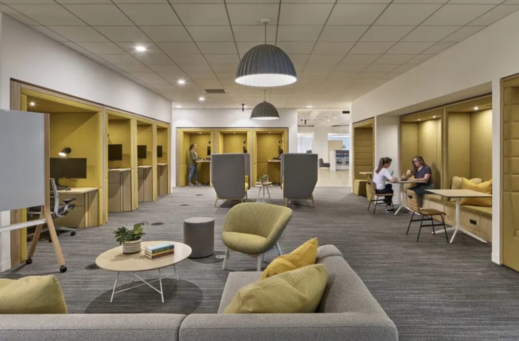 Portals ringing a workspace area, many different sizes and options