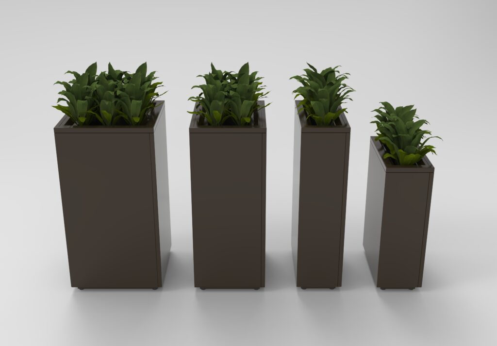 Bronze Valuta planters four sizes