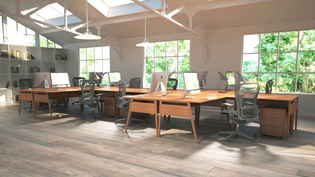Greenington desks at BDNY