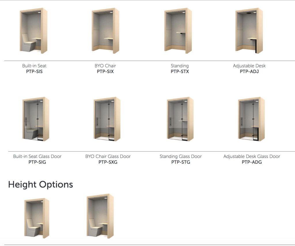 Thumbnail images depicting the many options