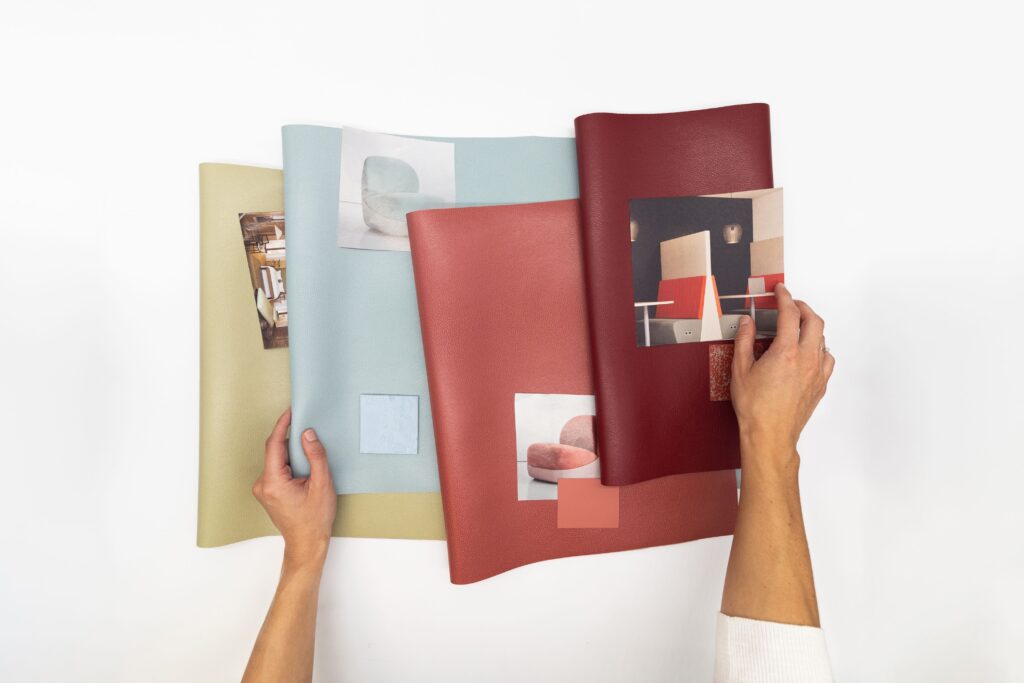 Promessa textiels moodboard for four colors