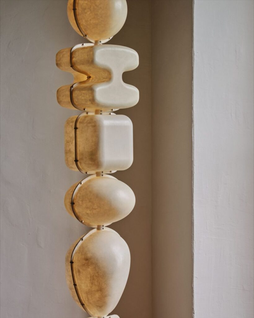 Close in view of lighting sculpture