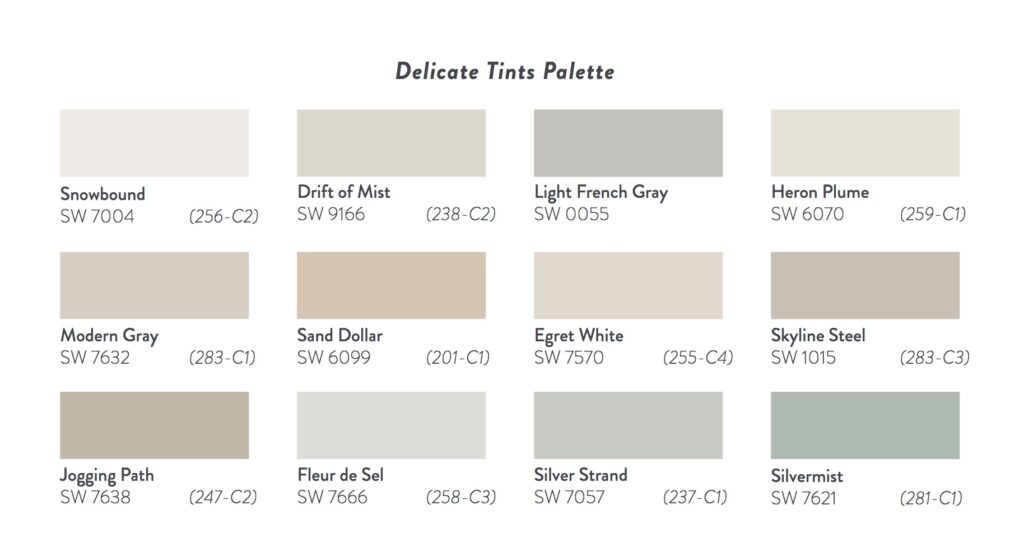 Delicate Tints Palette