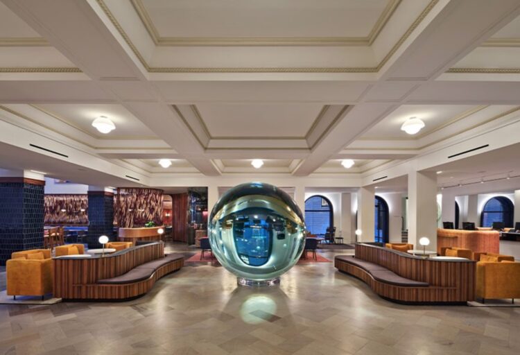 BDNY gold key winner: the lobby at the 21c Museum Hotel St. Louis