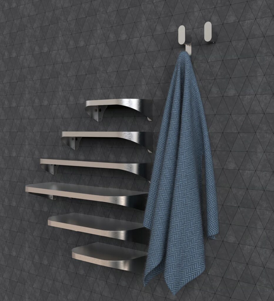 shelves and hooks