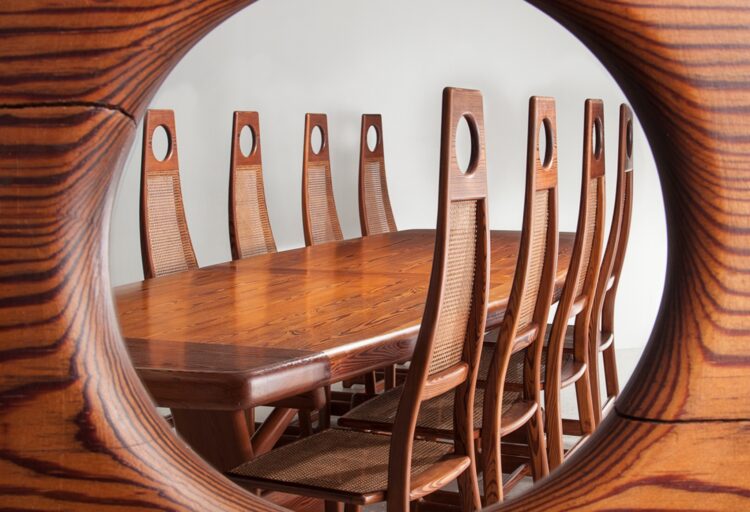Parker Table as seen through a circular hole
