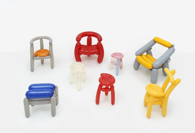 Chairs and Stools very colorful