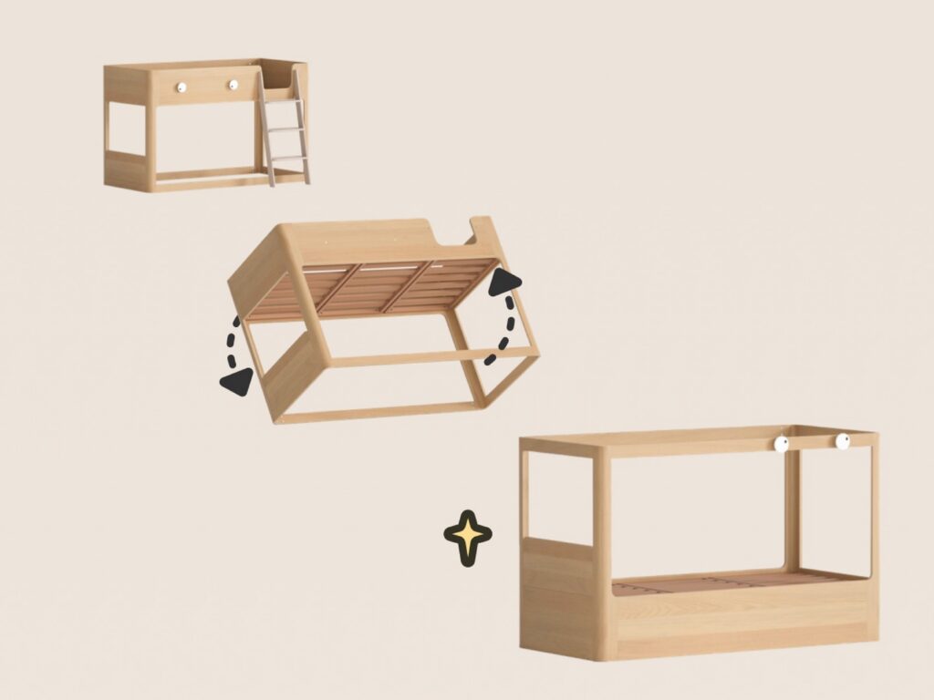 Diagram for flipping bed