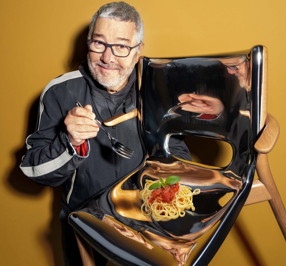 Philippe Starck with Monoshell Chair
