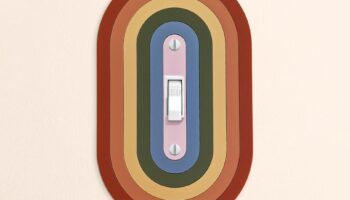 Oval Rainbow Switch Plate Cover by Poppy & Honey Bee