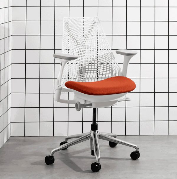 Celluloid chair with RePlay fabric seat
