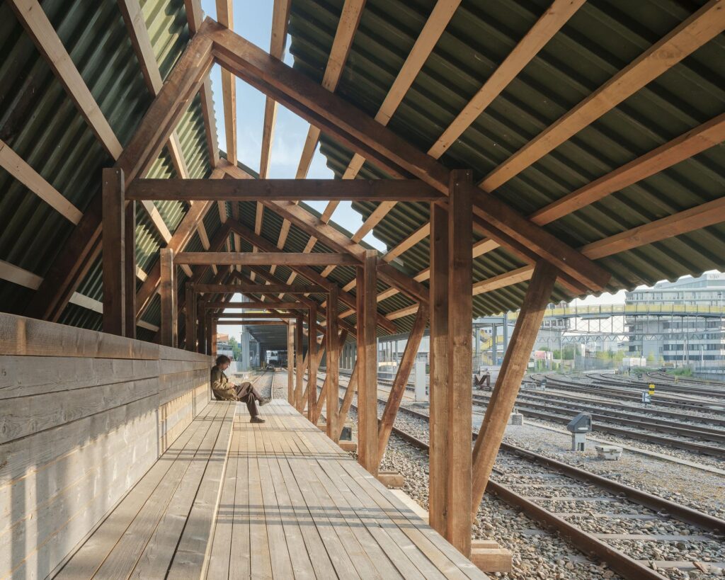 Loggia Baseliana interior view of bench