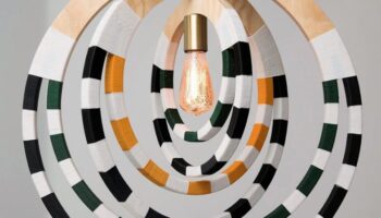 Ndebele Woven Green Pendant Light by 54kibo