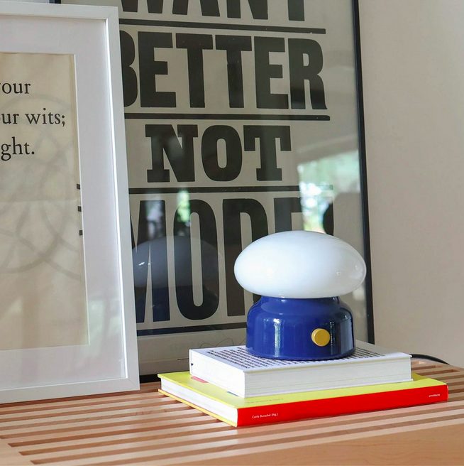 Teig Lamp in Navy-Gloss