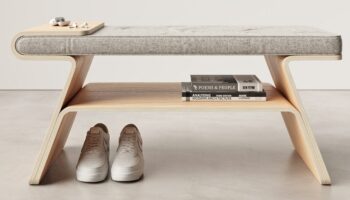 Tokyo Shoe Rack & Bench by Teixeira Design Studio